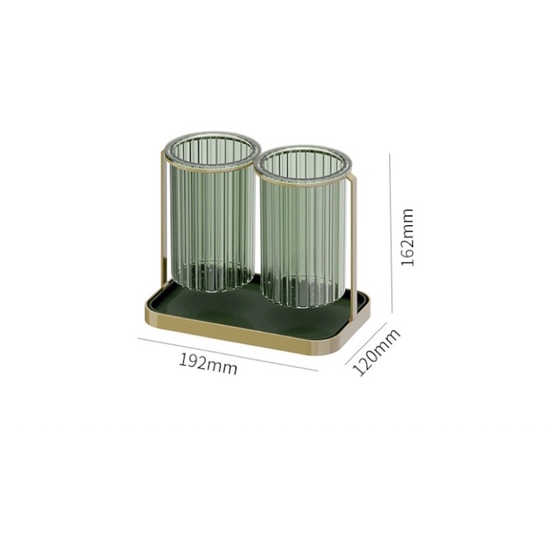 Ống đũa 2 ngăn sơn tĩnh điện, ống cắm đũa decor