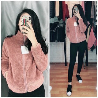 Áo khoác lông mềm mịn nữ