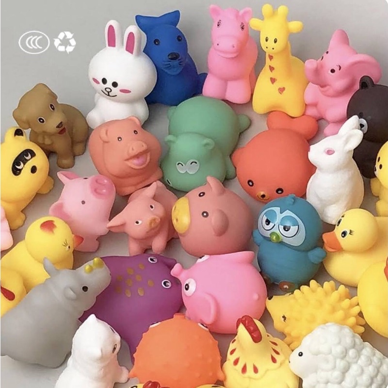 Set 5 Con Chút Chít Cho Bé ( Bóp Phát Tiếng Kêu) Làm Đồ Chơi Nhà Tắm, Đồ Chơi Cho Bé