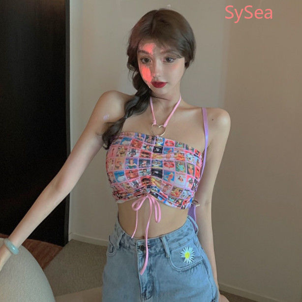 Áo Hai Dây Dáng Ôm Màu Hồng Phong Cách Hàn Quốc Thời Trang Mùa Hè