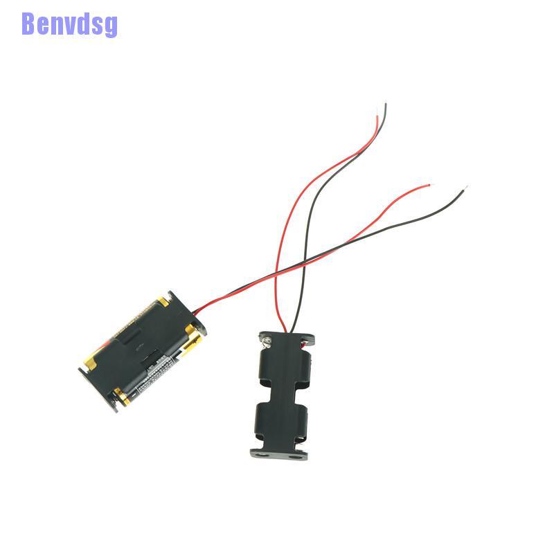1 Hộp Pin Có Dây Bằng Nhựa Màu Đen Cho 2 X Aa