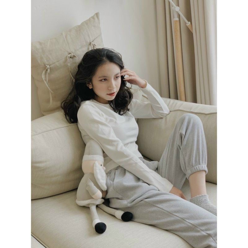 Quần Jogger Len Tăm Dáng Rộng 🦋 Quần Nỉ Nữ Ống Boom 5 Màu 🦋
