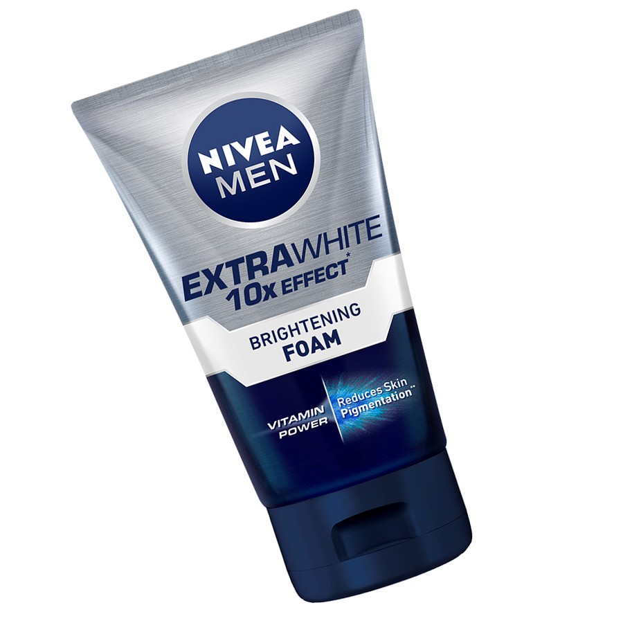 Sữa rửa mặt Nivea Men Extra White 10x Effect giúp sáng da hiệu quả 100ml