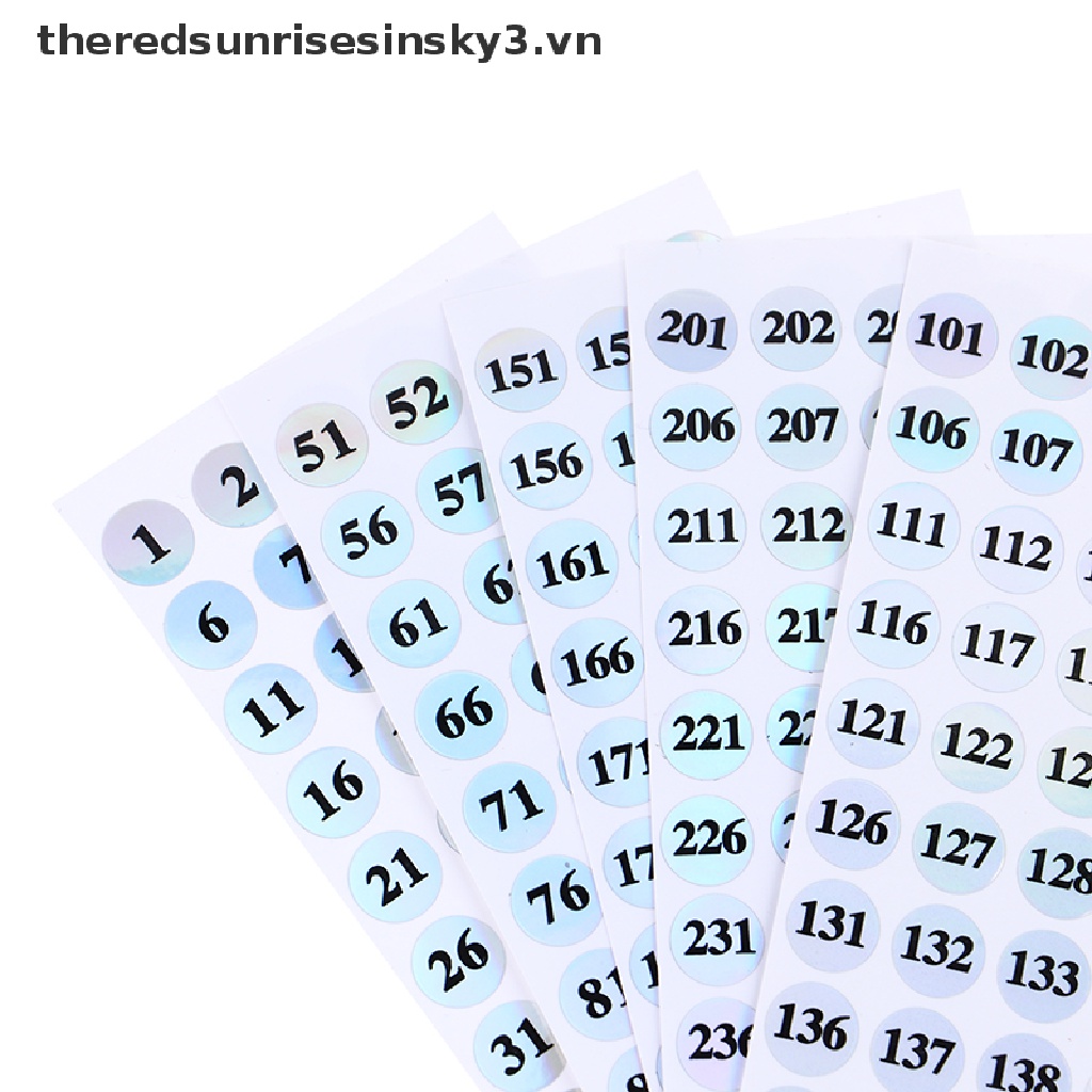 Nhãn Dán Số 1-250 Trang Trí Móng Tay Nghệ Thuật