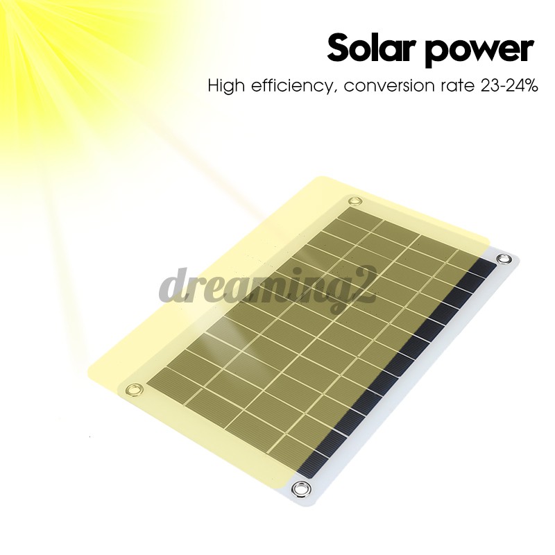 30W High Efficiency 12V Solar Panel Battery Charger Clip For Car RV Boat Outdoor