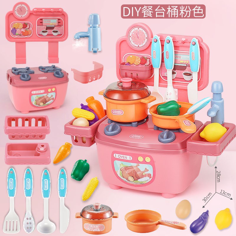 Đồ chơi trẻ em nấu ăn nhà bếp cho bé có 26 chi tiết các đồ dùng thân thuộc trong bếp Giúp Bé phát triển kỹ năng