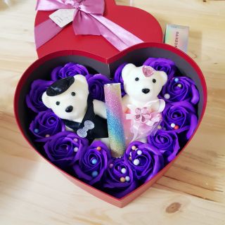 SET QUÀ TẶNG HỘP TRÁI TIM, NƯỚC HOA VÀ SON