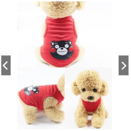 Quần áo cho chó mèo in hình cute loại ba lỗ (hè thu) đủ size