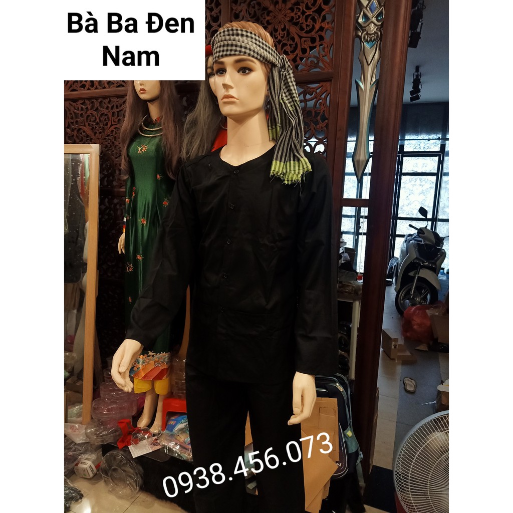 Áo Bà Ba Nam Vải Kate Cao Cấp Kèm Khăn Rằn, Quần Áo Chú Cuội Chị Hằng Nhân Dịp Trung Thu