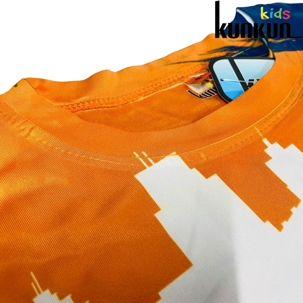 Bộ thể thao bé trai KUNKUN KID TT002 in số 77 dallas tay ngắn chất thun lạnh thoáng mát size đại từ 10-60kg