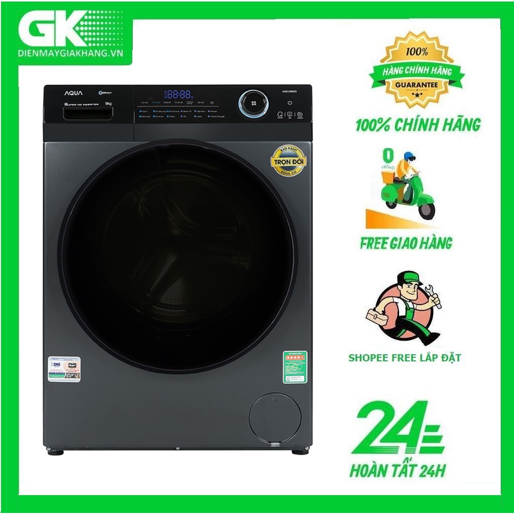 AQD-D902G(BK) -- MIỄN PHÍ CÔNG LẮP ĐẶT -- Máy giặt Aqua Inverter 9 kg AQD-D902G(BK)