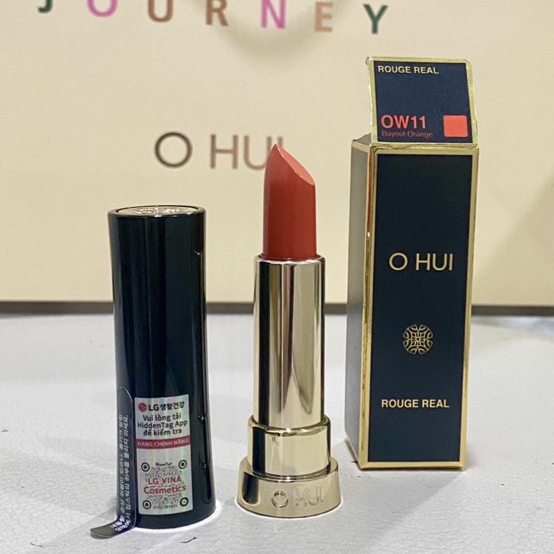 Son môi màu cam cháy OW11 OHUI OHUI Rouge Real Lipstick Full 3,5 gam - Có tem LG Vina