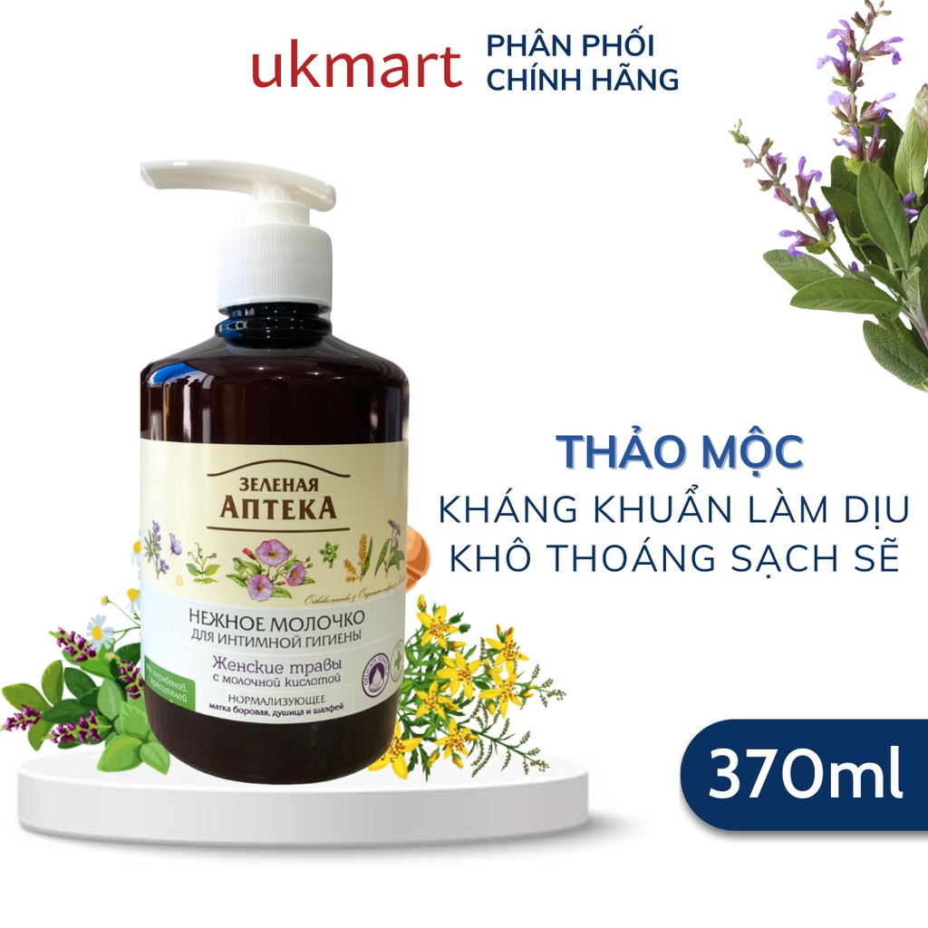 Dung Dịch Vệ Sinh Phụ Nữ Kháng Khuẩn Zelenaya Apteka 370ml