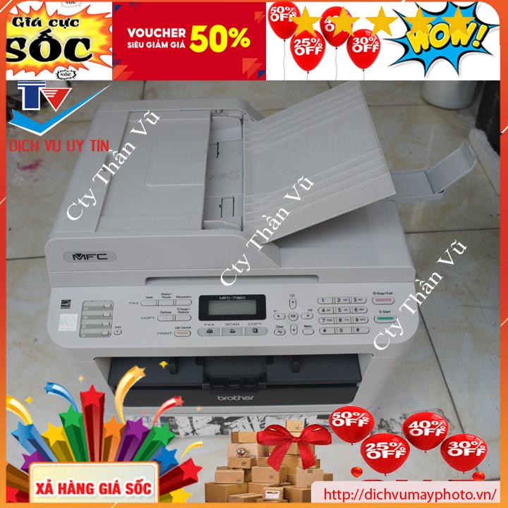 Máy in cũ đa năng Brother MFC 7360 máy đẹp đầy đủ tính năng in photocopy scan ADF