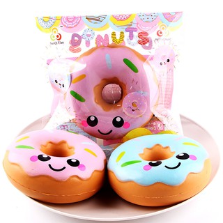 Đồ chơi Squishy hình bánh donut mặt cười dễ thương