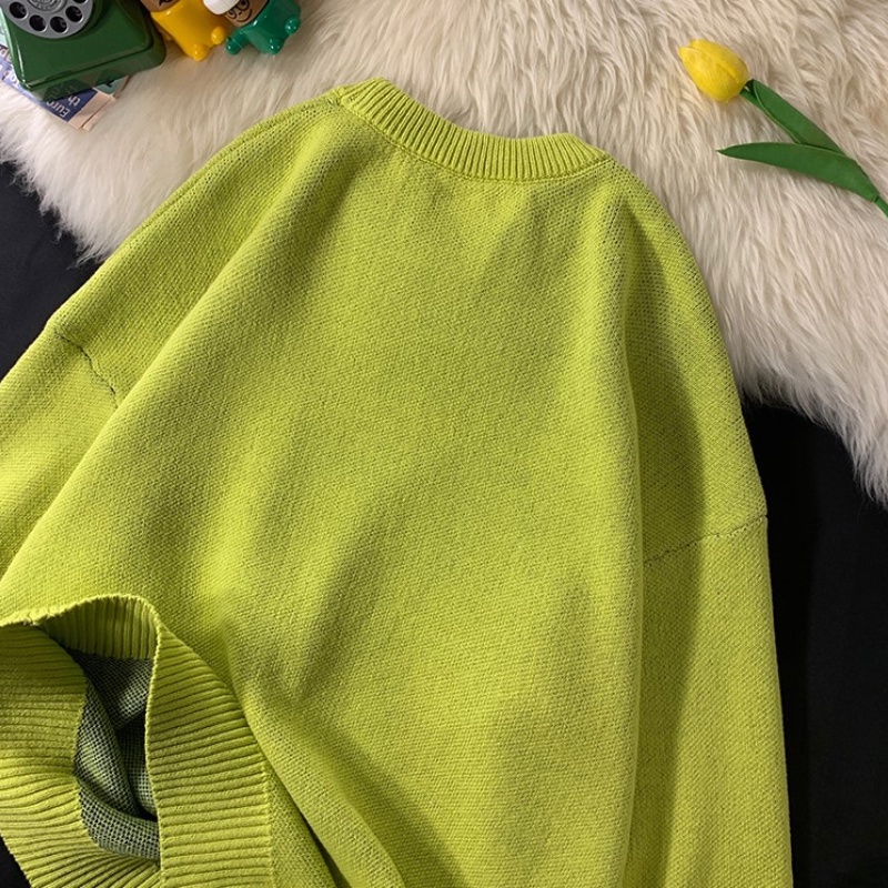 Áo len tay dài cổ tròn dáng rộng thời trang Hàn Quốc cho nam size M-2XL