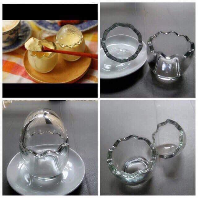 Hũ Thủy Tinh hình quả trứng làm bánh Flan cho bé ăn dặm - Bao bể vỡ do vận chuyển