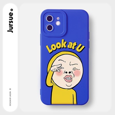 Ốp lưng JURSUE mềm chống bẩn hoạt hình độc lạ Cho iPhone 17 16 15 14 13 12 11 Pro Max SE 2020 X XR XS ip 8 7 Plus Y2337