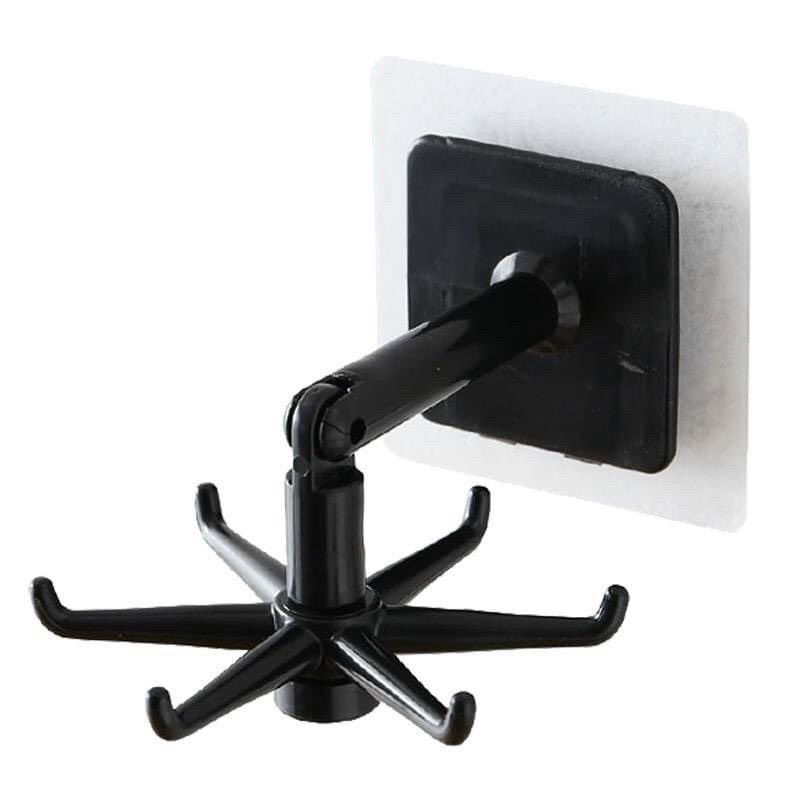 Móc Treo Đồ Đa Năng Dán Tường 6 Nhánh Xoay 360 Độ - Móc Dán Tường Đa Năng