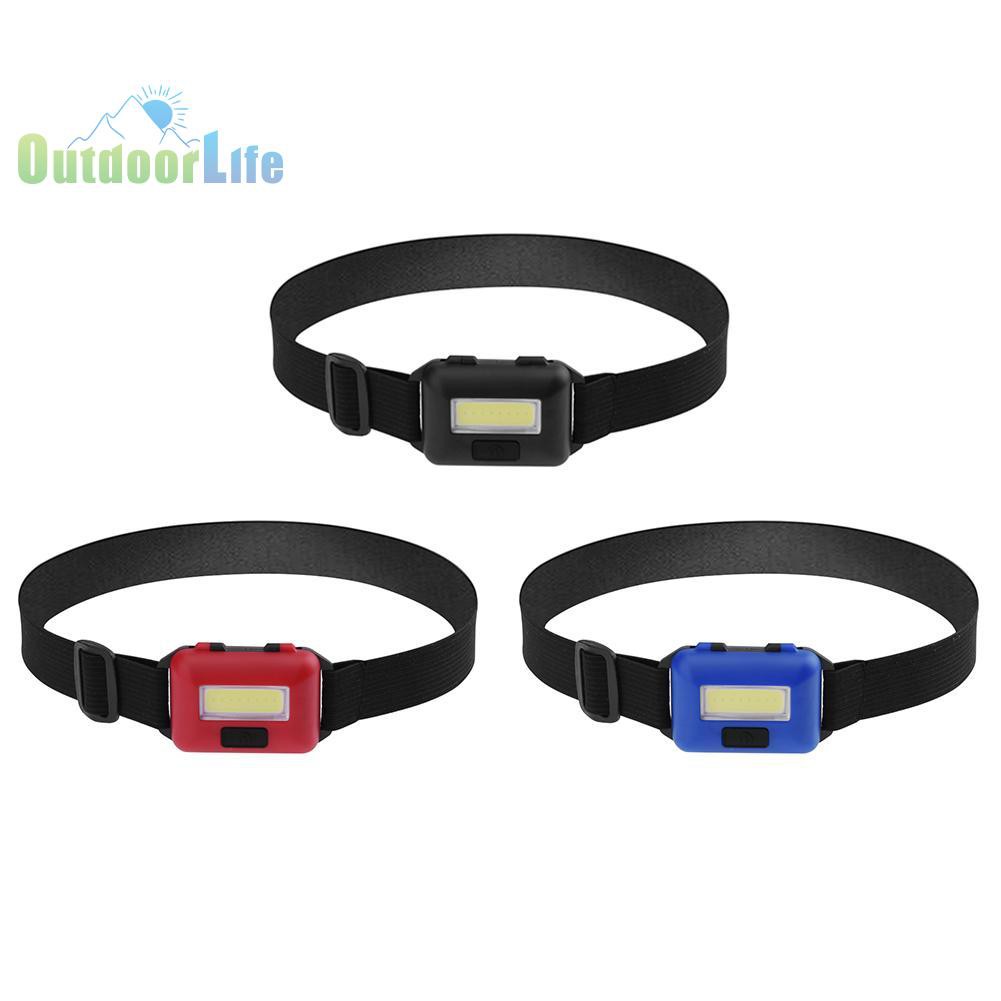 Đèn pin đeo trán bóng LED có 3 chế độ sáng chống nước tiện dụng