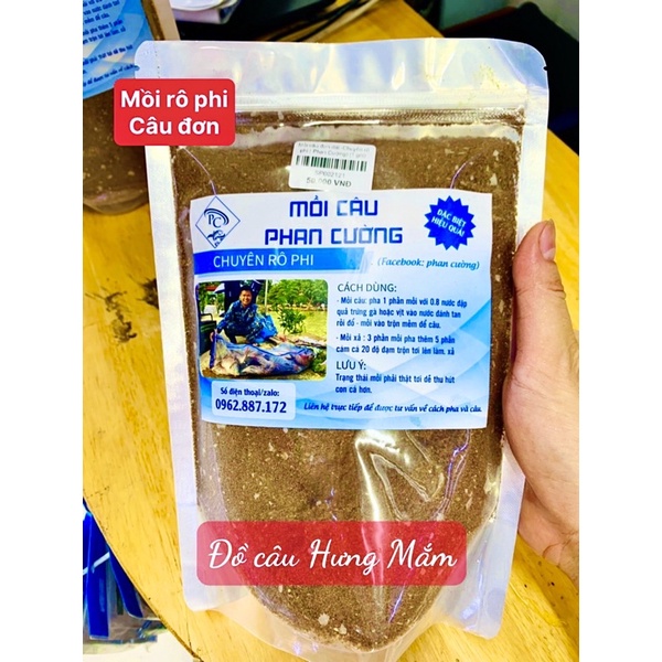 Mồi Câu rô phi Phan Cường, mồi chuyên rô phi siêu nhạy