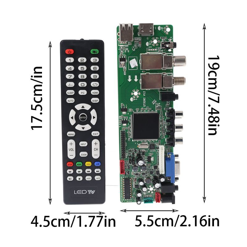 Bo Mạch Điều Khiển Tín Hiệu Màn Hình Kỹ Thuật Số Xinp Dvb-S2 Dvb-T2 Dvb-C Dùng Cho Media Qt526C V1.1 T. S512.69