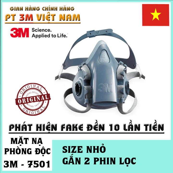 Mặt nạ phòng độc 3M 7501 (7502) CHƯA PHIN