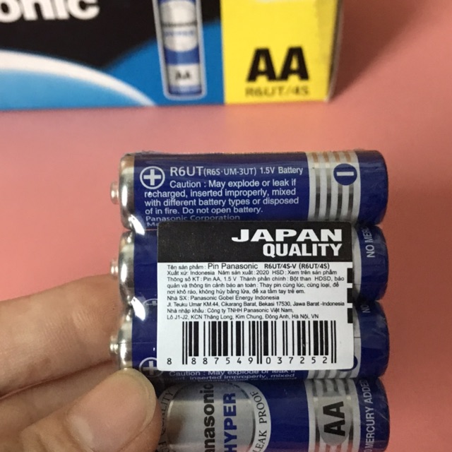 Pin Panasonic AA R6UT 4S hyper- vỉ 4 viên