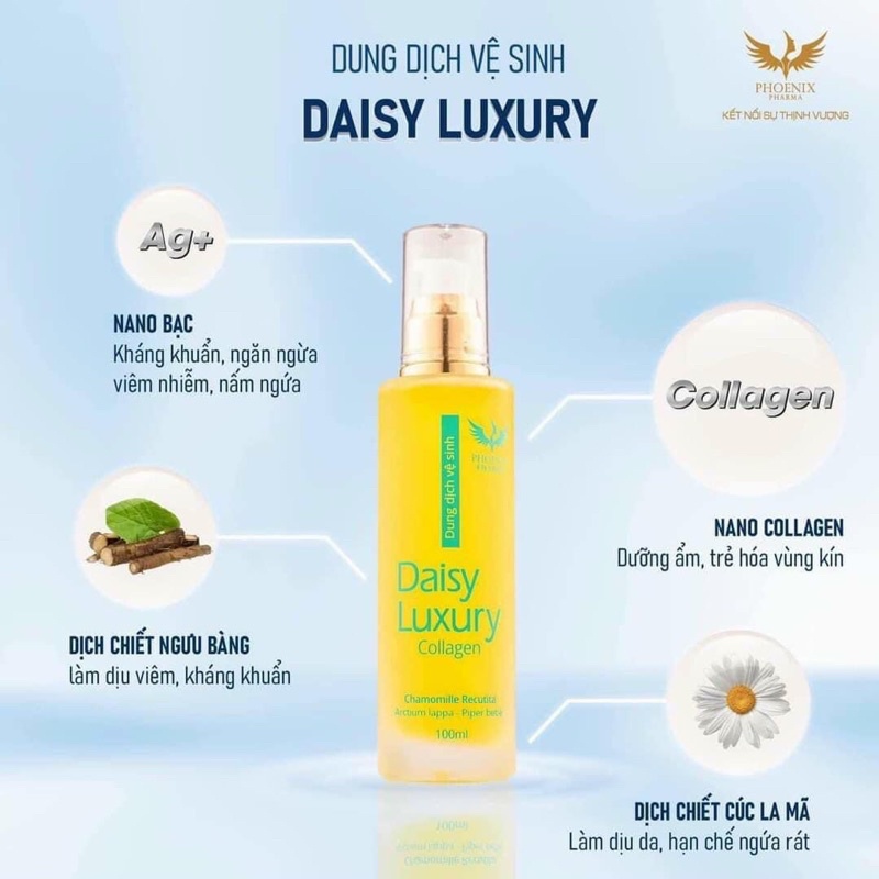 Dung dịch vệ sinh Daisy Luxury colagen an toàn cho cả mẹ bầu và sau sinh