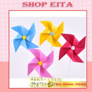 2 Set cắm chong chóng Mika trang trí bánh kem, trang trí bánh sinh nhật