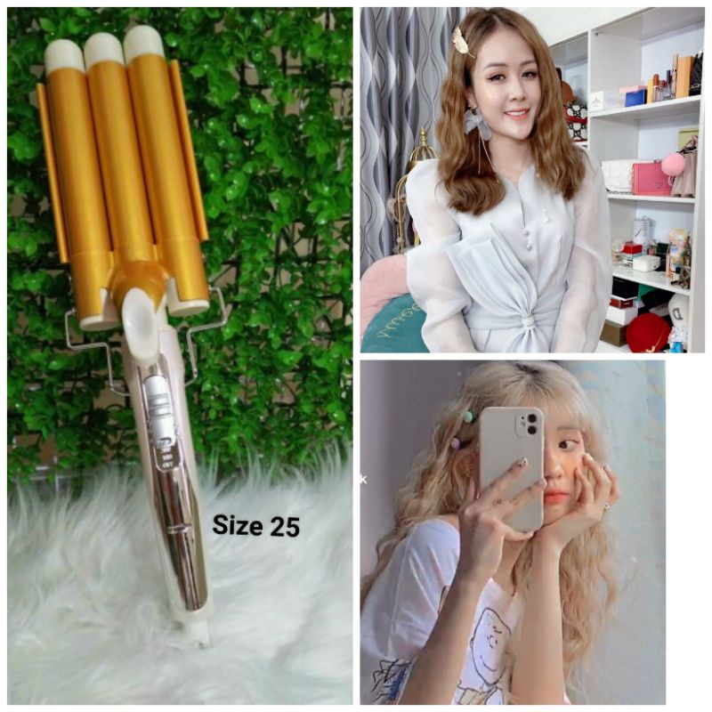 CÓ VIDEO - Máy Uốn Tóc 3 Trục Gợn Sóng/ Máy làm tóc gợn sóng