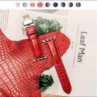 Dây đeo da móc cài thép không gỉ dành cho apple watch 4 3 2 1 38mm 42mm 40mm 44mm