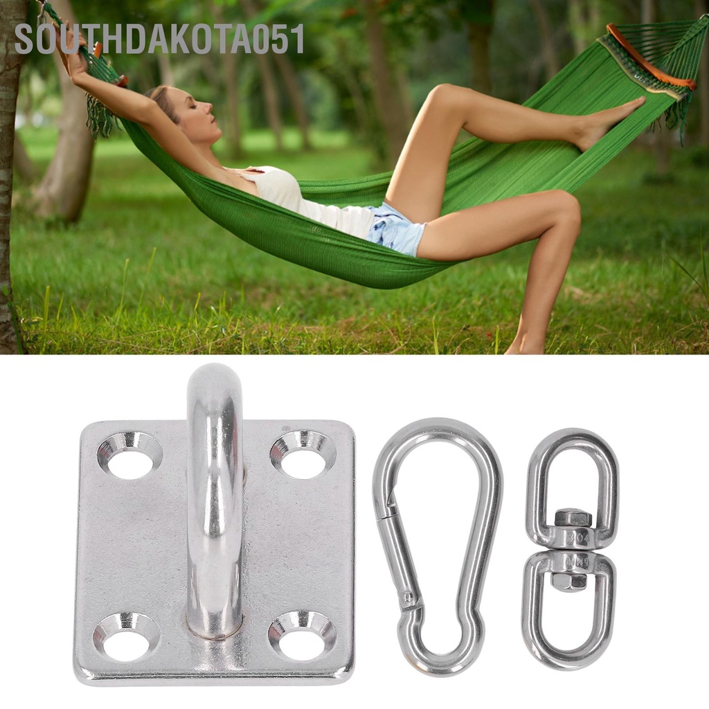 Bộ 7 Móc Treo Võng Bằng Thép Không Gỉ Kèm Ốc Vít Cố Định