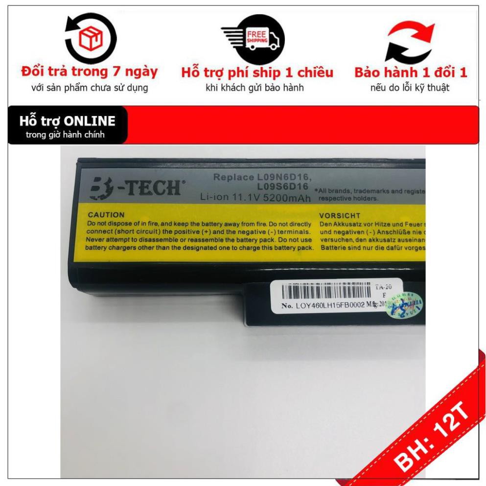 [BH12TH] [- Pin Laptop Lenovo IdeaPad B560A Y460 Y460A Y560 V560A . 12 tháng