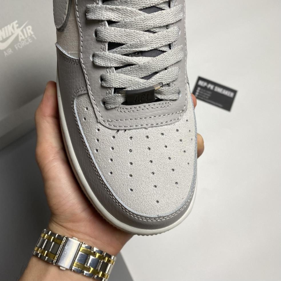 Giày Air AF1 Foce 1 Trắng Xám Lông Chuột, Giày Thể Thao Af1 Xám Trắng Dễ Phối Đồ Hot 2022 Full Box Bill