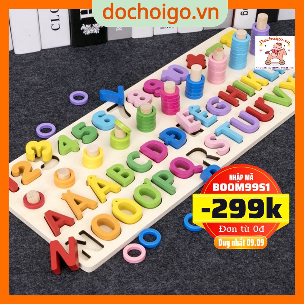 Bộ bảng số thông minh, bảng học chữ cái tiếng việt, số dochoigo.vn