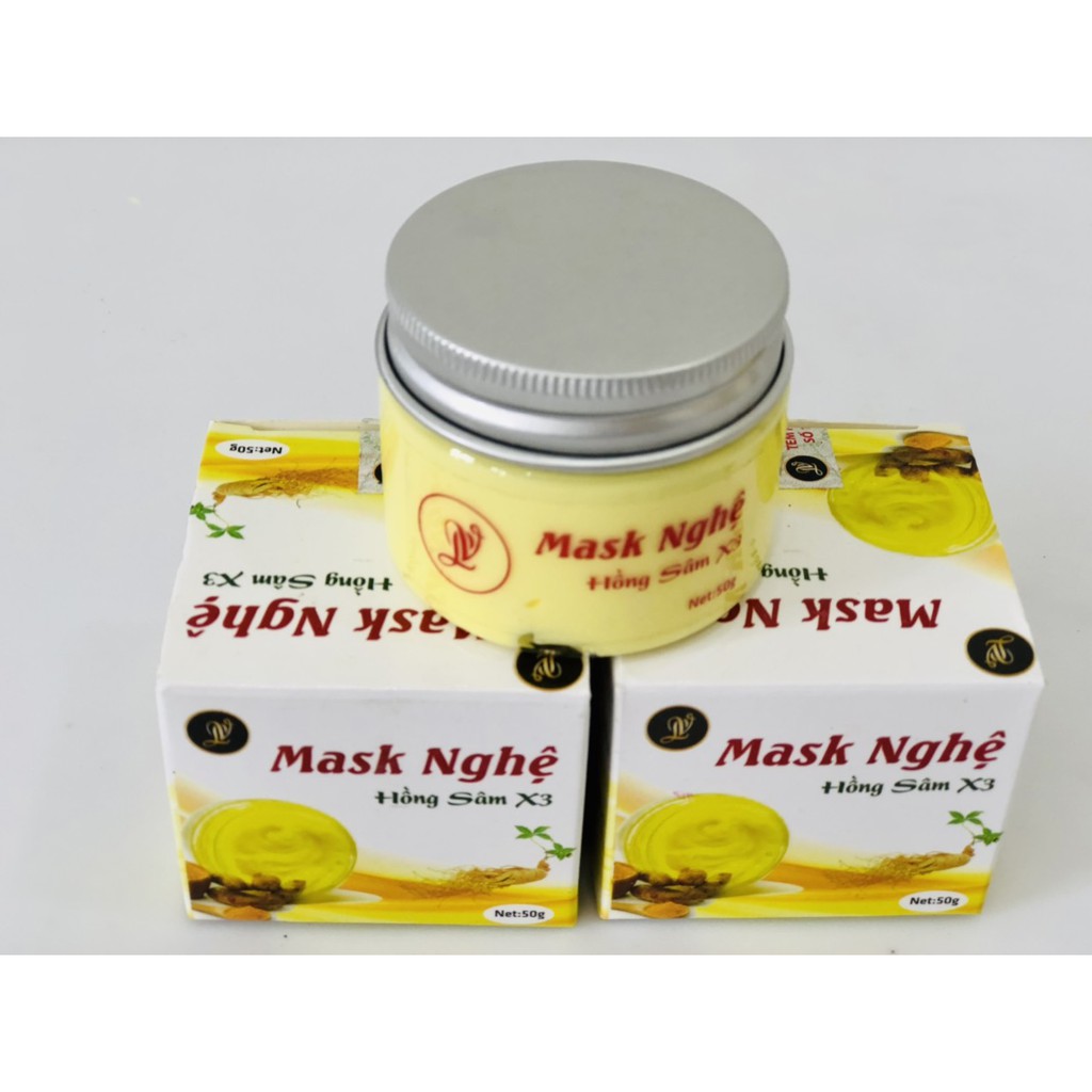 Mask Kem Nghệ Đắp Mặt Làm Sáng Đẹp Da, Mờ Thâm Nám, Se Khít Lỗ Chân Lông Handmade Hộp 50g