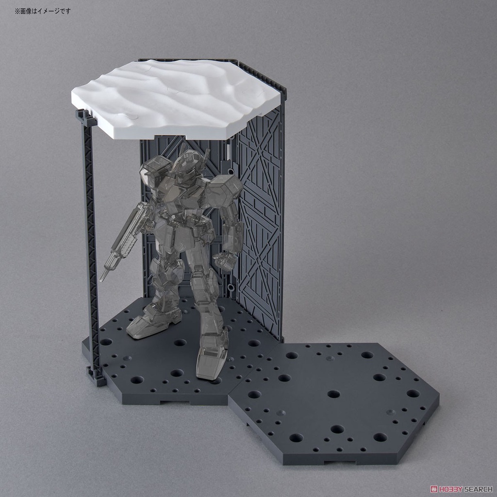 Mô hình lắp ráp giá đỡ trưng bày CUSTOMIZE SCENE BASE (SNOWFIELD Ver.) 03 Bandai