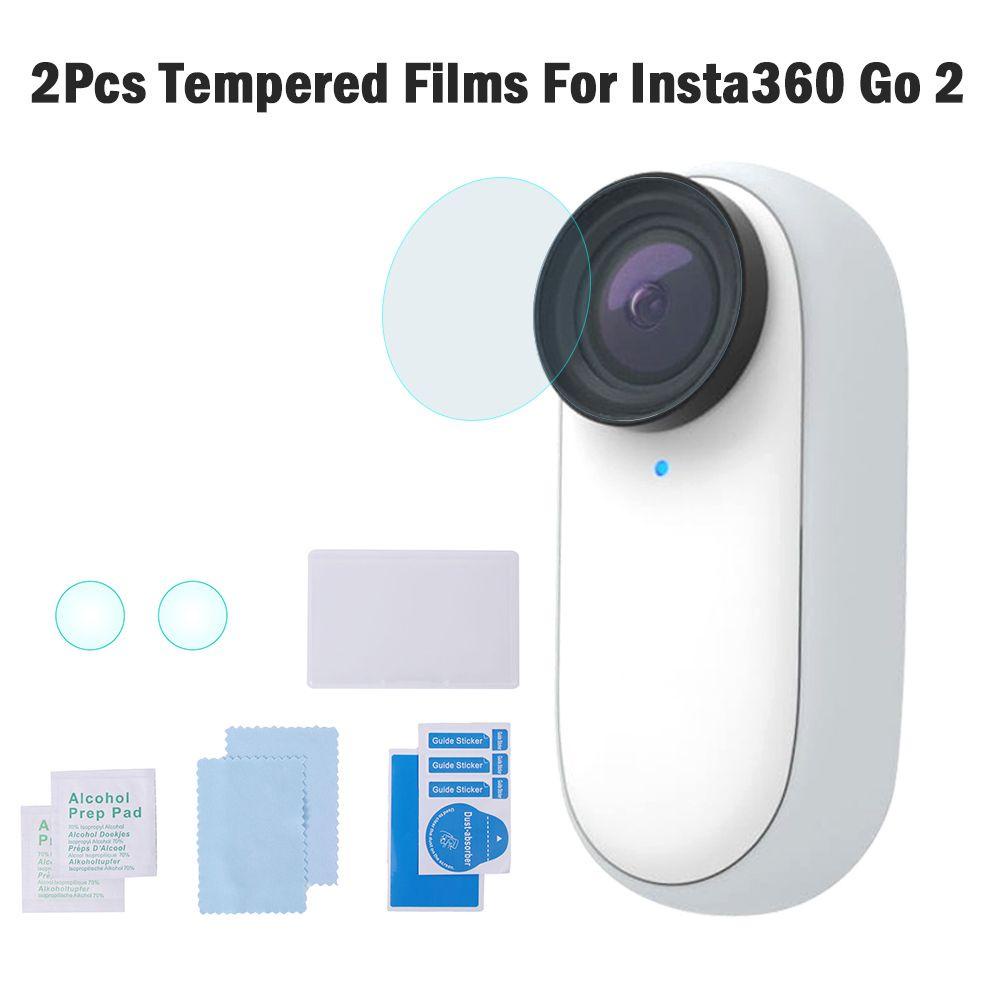 BEBETTERM Set 2 Kính Cường Lực Bảo Vệ Camera Cho Insta360 GO 2