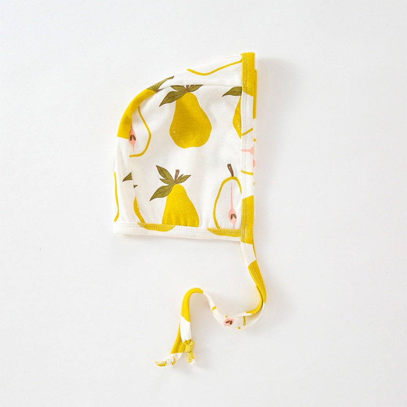 Mũ Trùm Đầu Mùa Hè Bằng Cotton Mềm Chống Gió In Họa Tiết Hoạt Hình Có Dây Cột Cho Bé 0-12 Tháng Tuổi