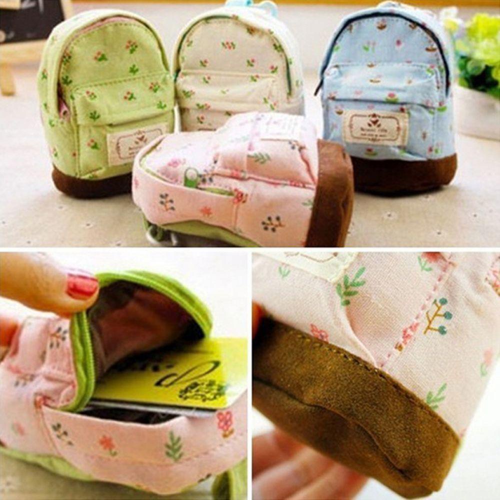 Ví Canvas Mini Họa Tiết Hoa Đựng Tiền Xu Thời Trang Cho Nữ