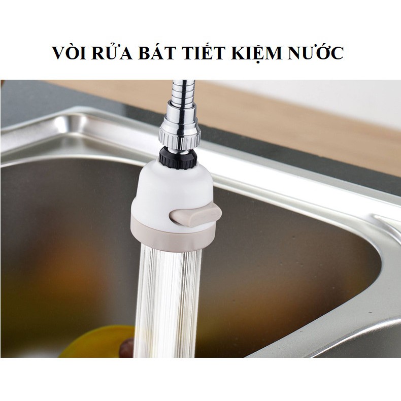 Vòi Nước Tăng Áp lực Cho Bồn Rửa Chén,Bồn Rửa Tay Xoay 360 - Vời Rửa Bát 3 Tốc Độ
