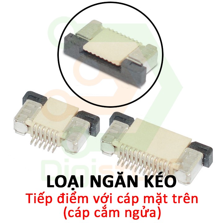 Đầu cắm ZIF khoảng cách chân 0.5mm dùng thay chân cắm cáp FFC touchpad hoặc bo nút nguồn cho laptop | WebRaoVat - webraovat.net.vn