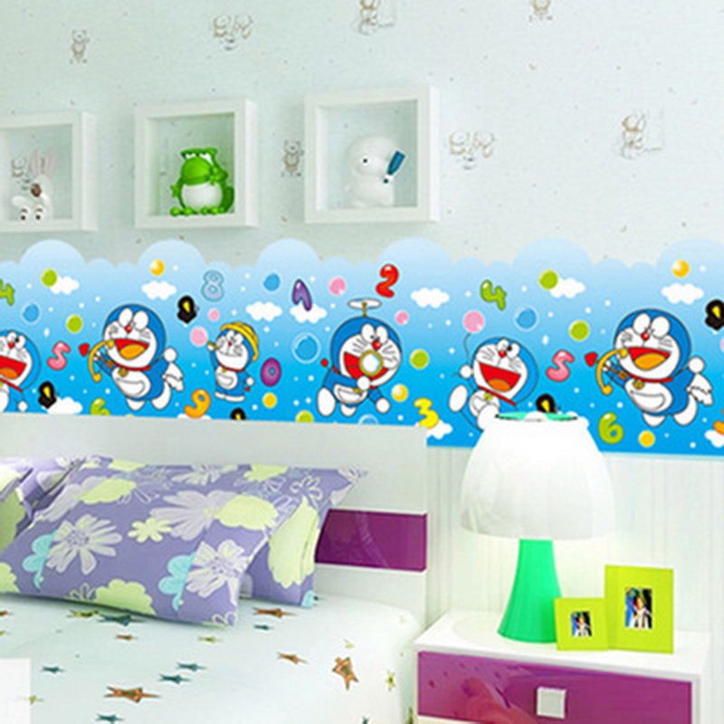 Giấy Dán Tường Trang Trí Phòng Ngủ / Phòng Khách Hình Doraemon 3d Ấm Áp