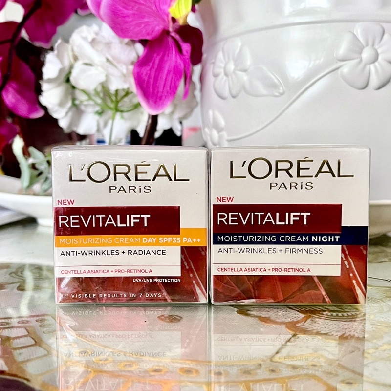 Bộ Kem Dưỡng Chống Lão Hoá Giảm Nếp Nhăn Ngày Và Đêm L'Oreal Paris Revitalift 50ml