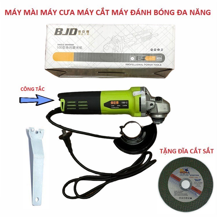 Máy Mài, Tặng Đá Cắt Cầm Tay, Chính Hãng BJD 1100w 100% Lõi Đồng Hàng Nội Địa Trung Quốc, Bảo Hành 6 Tháng