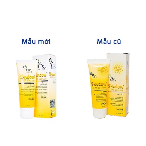 Kem Chống Nắng Fixderma Shadow Mỏng Nhẹ Không Gây Bí Da SPF50 Cream SPF 30 Gel Nhập Khẩu Chính Hãng