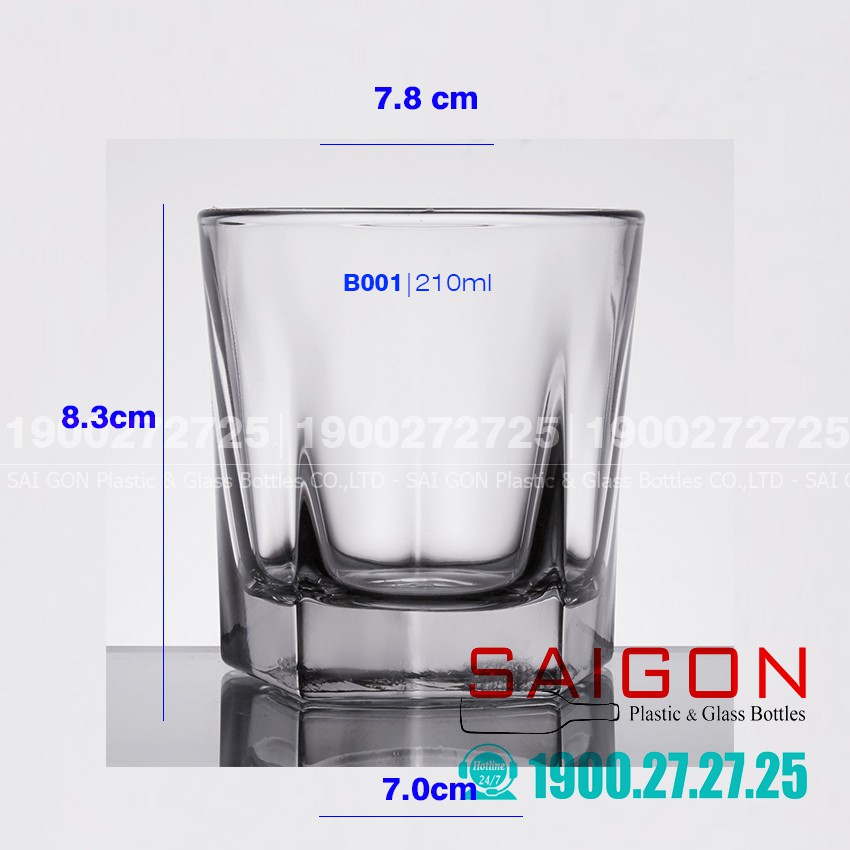 Ly Thủy Tinh Deli 5 Cạnh 210ml | CB001 , Thủy Tinh Cao Cấp | BigBuy360 - bigbuy360.vn