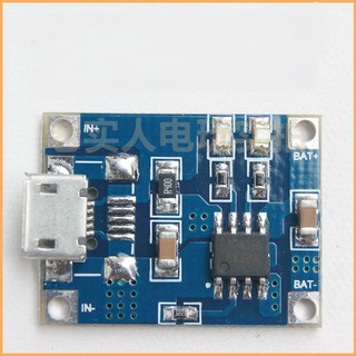 Mạch sạc pin lithium-ion 18650 có bảo vệ, 3.7V TP4056 micro USB