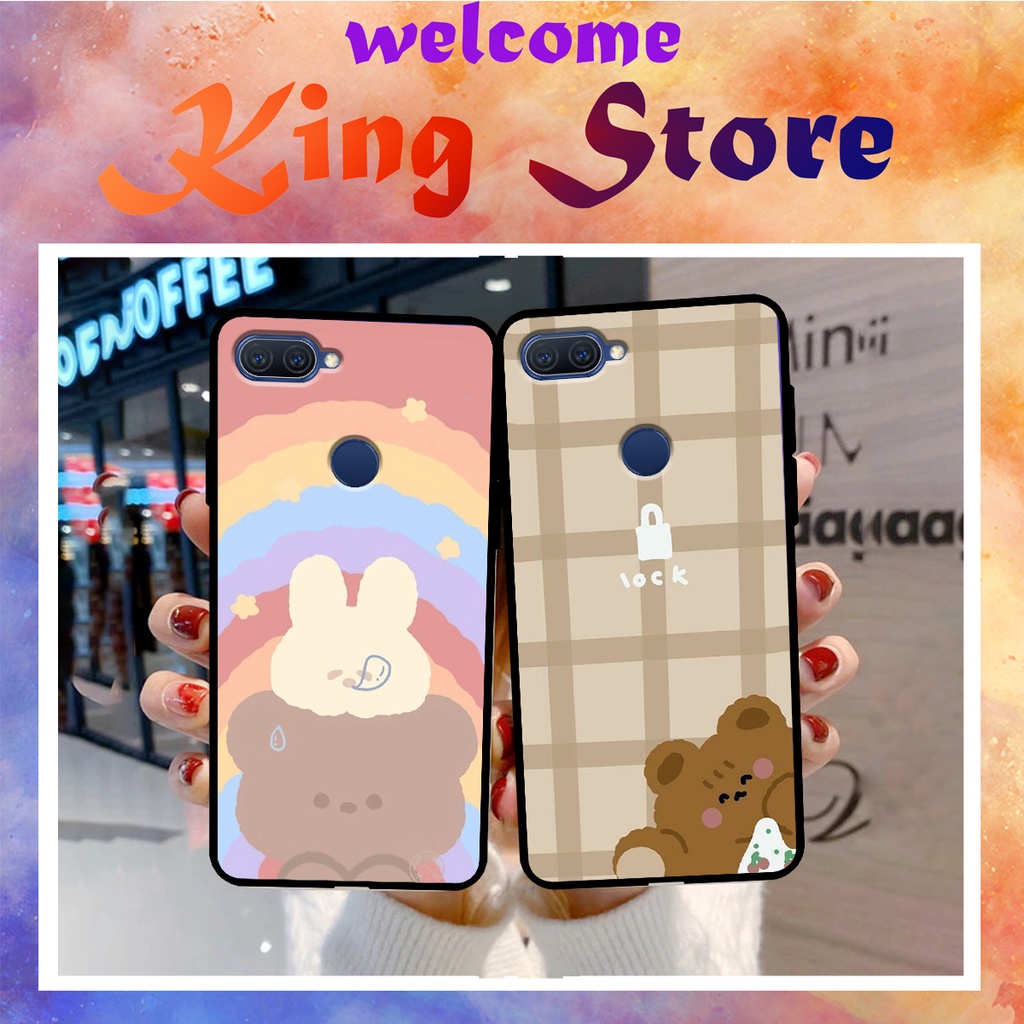 Ốp lưng Oppo A1k/Oppo A3s/Oppo A5s/Oppo A7/Oppo A12 in hình gấu con